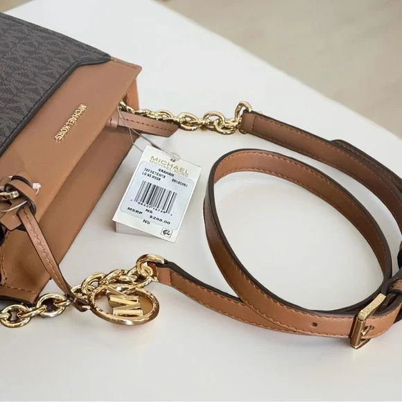 NWT Authentic Michael Kors Graham North South Signature Crossbody Bag - Picture 9 of 15